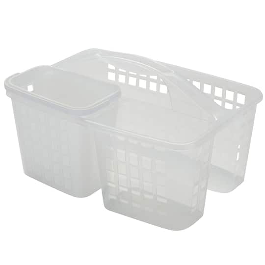 Bath Bliss White 2-in-1 Portable Bath Tote